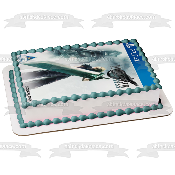 Final Fantasy 7 Remake Video Game Cover Edible Cake Topper Image ABPID51917