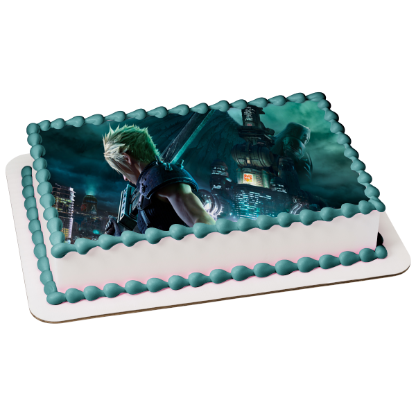Final Fantasy 7 Remake Cloud Strife Edible Cake Topper Image ABPID51928