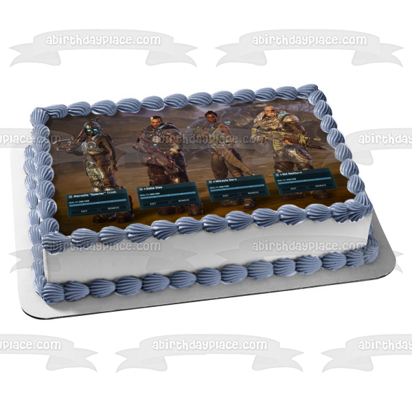 Gears Tactics Character Loadout Screen Edible Cake Topper Image ABPID51932