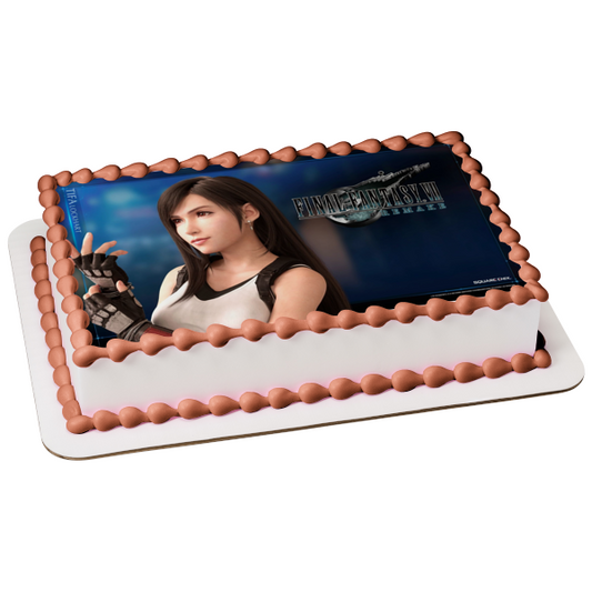 Final Fantasy 7 Remake Tifa Lockhart Edible Cake Topper Image ABPID51936