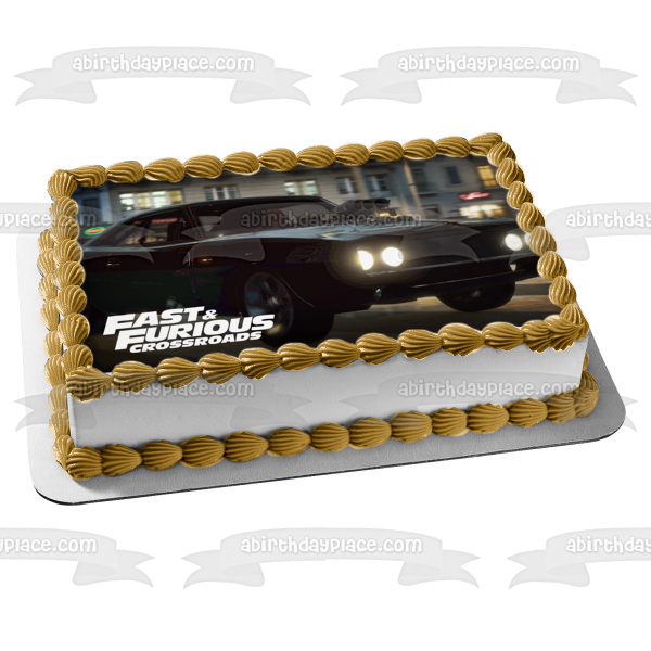 Fast and Furious Crossroads Dominic Toretto Race Car Edible Cake Topper Image ABPID51958