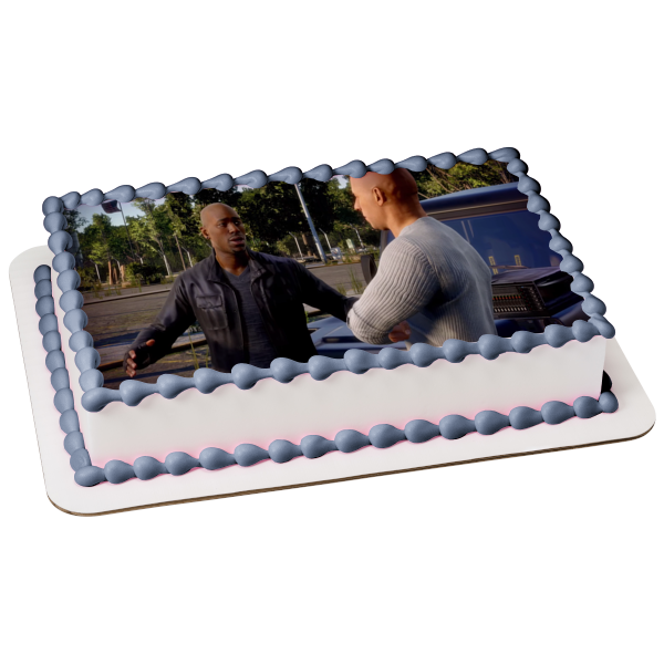 Fast and Furious Crossroads Dominic Toretto Roman Pearce Edible Cake Topper Image ABPID51960