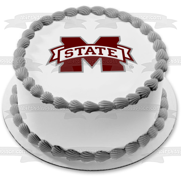 Mississippi State Bulldogs Logo NCAA Edible Cake Topper Image ABPID00999