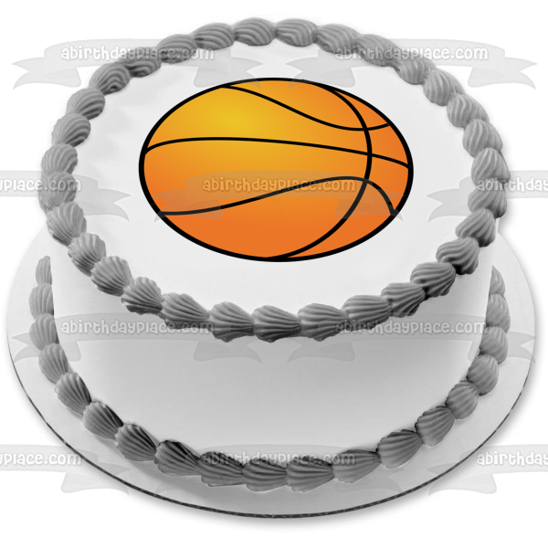 Basketball Edible Cake Topper Image ABPID06413