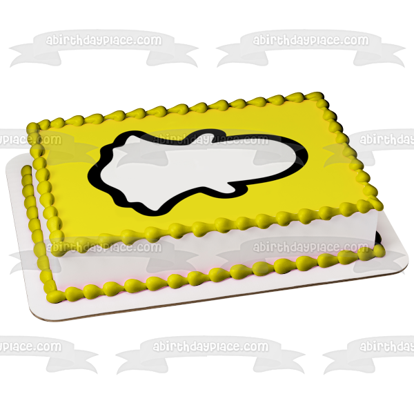 Snapchat Logo Edible Cake Topper Image ABPID51775