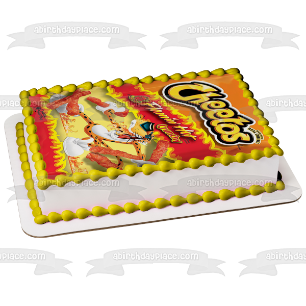 Cheetos Flamin' Hot Crunchy Edible Cake Topper Image ABPID52004