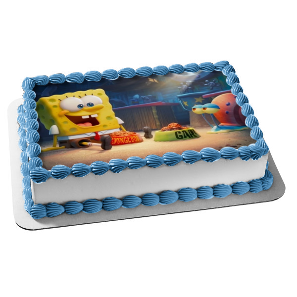 The Spongebob Movie: Sponge on the Run Gary Edible Cake Topper Image ABPID52037