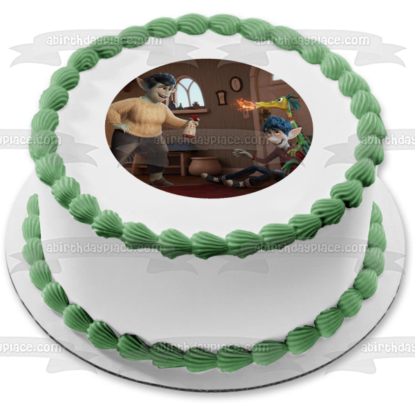 Disney Pixar Onward Ian Lightfoot Blazey Mom Laurel Lightfoot Edible Cake Topper Image ABPID51051