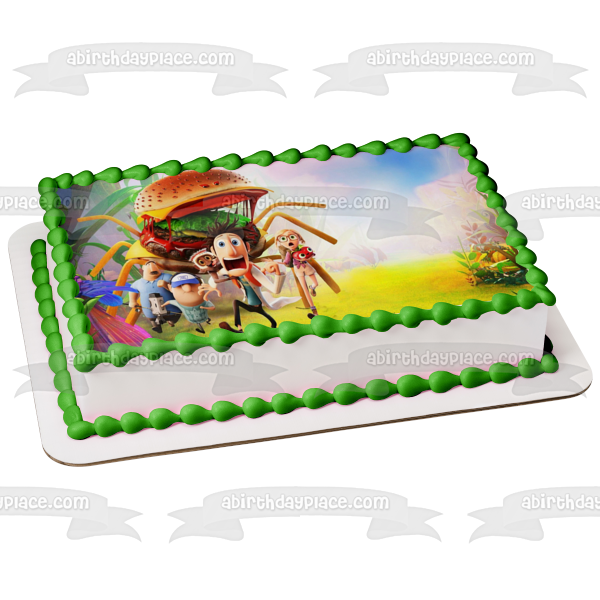 Cloudy with a Chance of Meatballs 2 Flint Sam Barry Brent Earl Tim Manny Edible Cake Topper Image ABPID52050