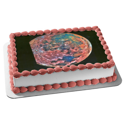 Nasa Retrospective Moon Solar System Edible Cake Topper Image ABPID52058