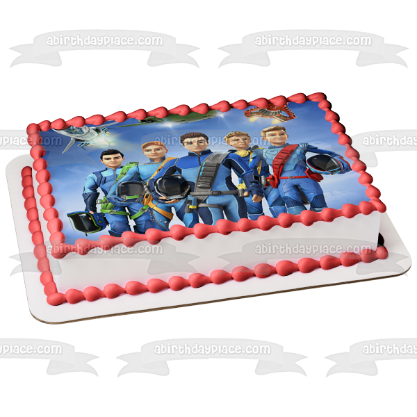 Thunderbirds Are Go Virgil Gordon Scott Alan John Edible Cake Topper Image ABPID52095