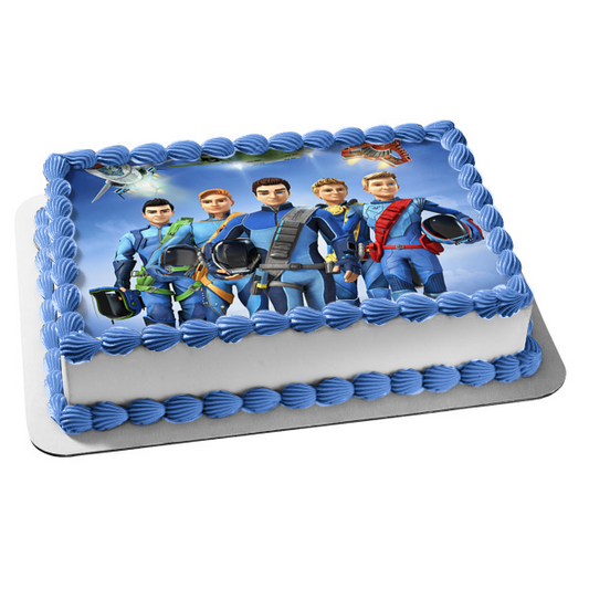 Thunderbirds Are Go Virgil Gordon Scott Alan John Edible Cake Topper Image ABPID52095