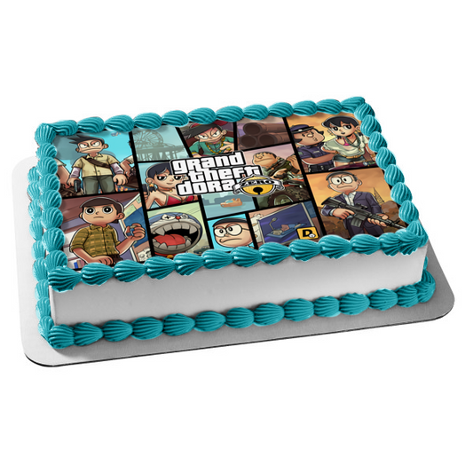 Grand Theft Dora Zero Doraemon Japanese Manga Edible Cake Topper Image ABPID00020