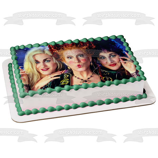 Disney Hocus Pocus Sanderson Sisters Winifred Mary Sarah Edible Cake Topper Image ABPID52186