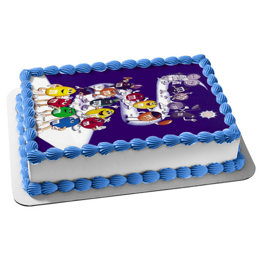 M&M Chocolate Candy Evolution Edible Cake Topper Image ABPID52202