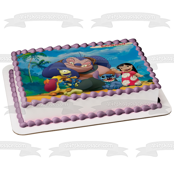 Lilo & Stitch Friends Jumba Jookiba Pleakley Edible Cake Topper Image ABPID52229