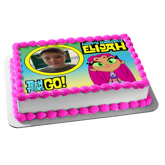 Teen Titans Go! Starfire Add Your Own Photo Frame Personalizable Dc Comic Books Cartoon Princess Koriand'r Tamaran Edible Cake Topper Image Frame ABPID52238
