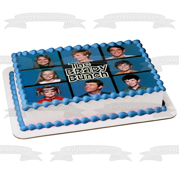 The Brady Bunch Marcia Jan Cindy Mike Peter Bobby Carol Greg Edible Cake Topper Image ABPID52252