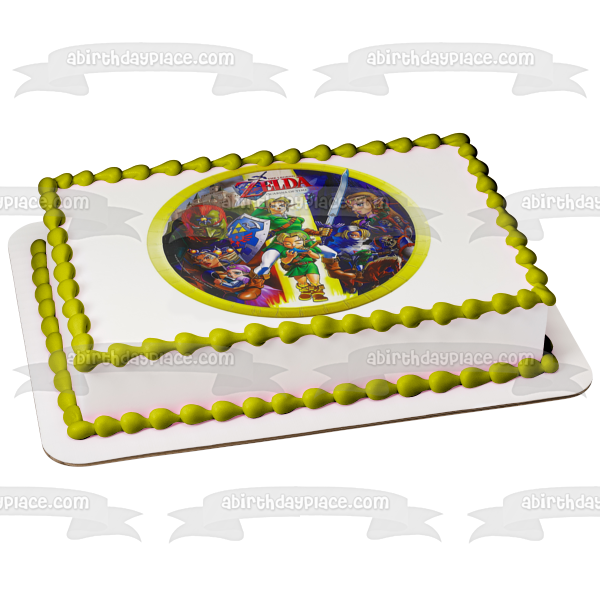 The Legend of Zelda Ocarina of Time Link Edible Cake Topper Image ABPID00068