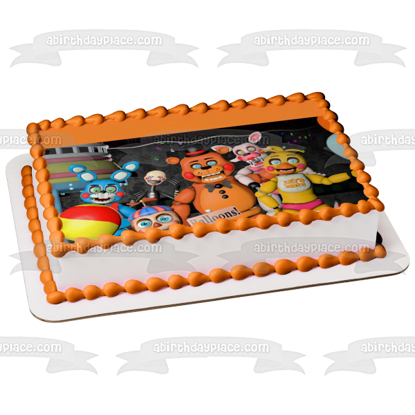 Five Nights at Freddy's Bonnie and Chica Edible Cake Topper Image ABPID00102