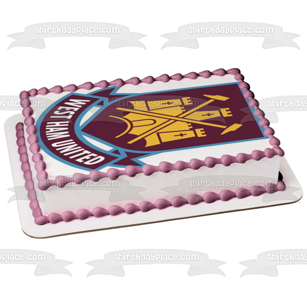 West Ham United Football Club Logo Edible Cake Topper Image ABPID00123