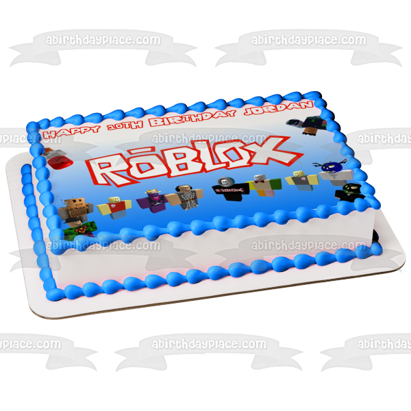 Roblox Blue Hair Guy Precut  Edible Icing Images – Edible Cake Toppers
