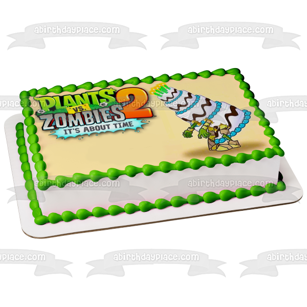 Plants Vs Zombies 2 It's About Time Birthday Cake Edible Cake