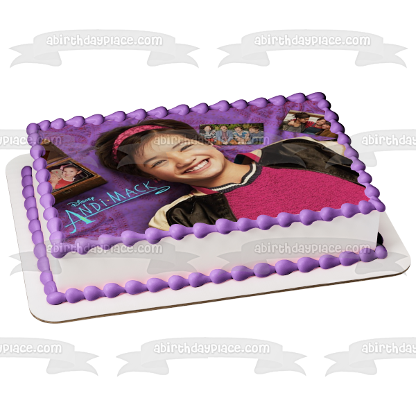 Andi Mack Purple Background Photos Edible Cake Topper Image ABPID00206
