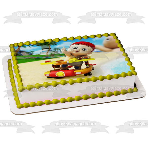 Baby In a Walker Edible Cake Topper Image ABPID00250