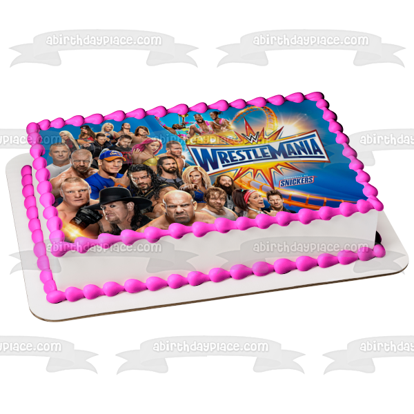 WWE World Wrestling Entertainment Wrestle Mania Randy Orton Bray Wyatt Roman Reigns Edible Cake Topper Image ABPID00296