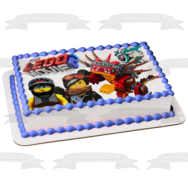 The LEGO Movie 2 Wyldstyle and General Sweet Mayhem Edible Cake Topper Image ABPID00343