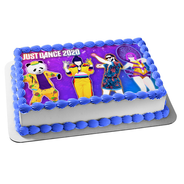 Just Dance 2020 Dancing Game Edible Cake Topper Image ABPID52322