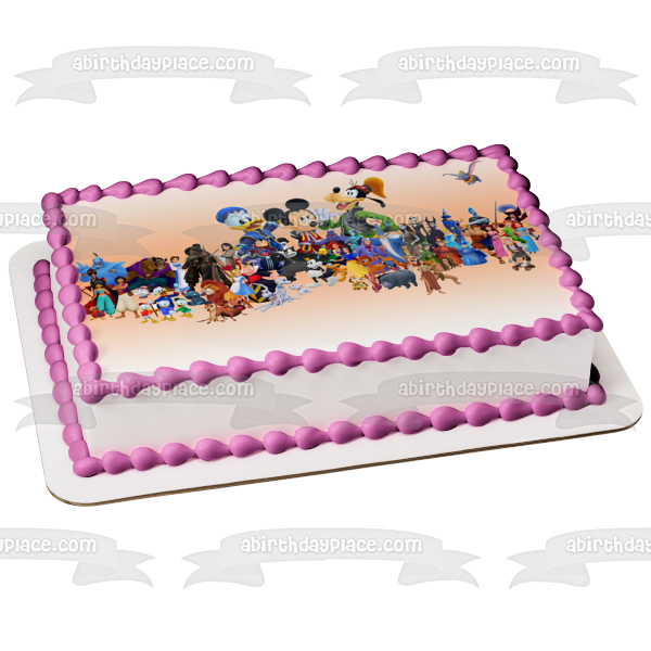 Assorted Characters Mickey Donald Goofy Dumbo the Little Mermaid Edible Cake Topper Image ABPID00441
