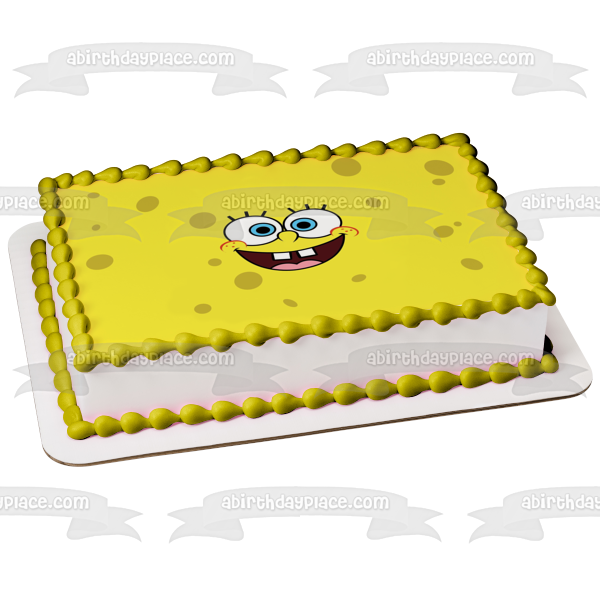 SpongeBob SquarePants Face Edible Cake Topper Image ABPID00484