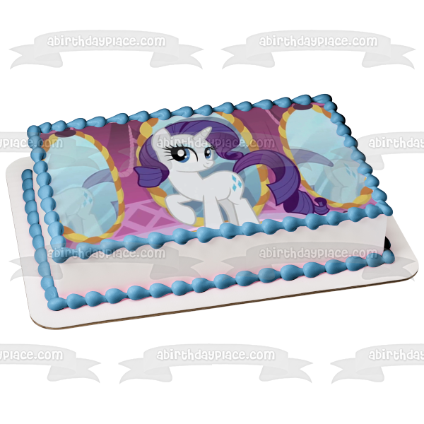 My Little Pony Rarity Edible Cake Topper Image ABPID00513