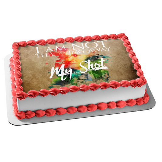 Hamilton No estoy tirando mi tiro Imagen comestible para decoración de tarta ABPID00551 