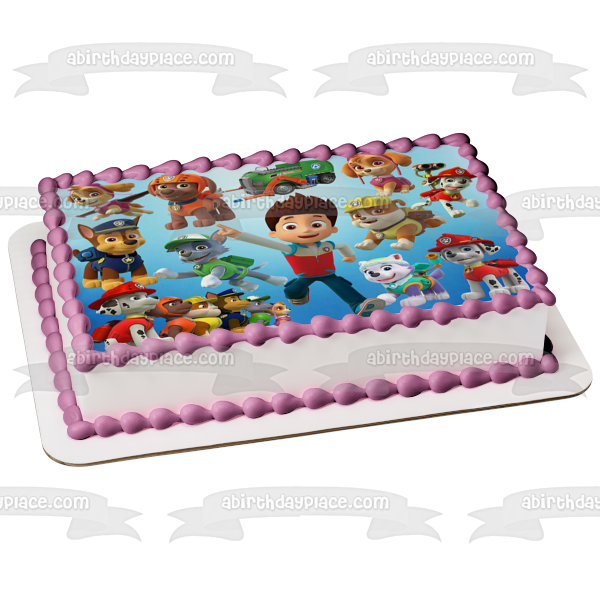 Paw Patrol Marshall Rocky Rubble Skye Edible Cake Topper Image ABPID00555