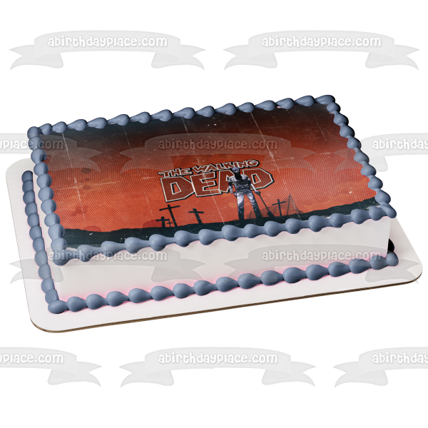 The Walking Dead Graphic Novel Zombies Edible Cake Topper Image ABPID00556