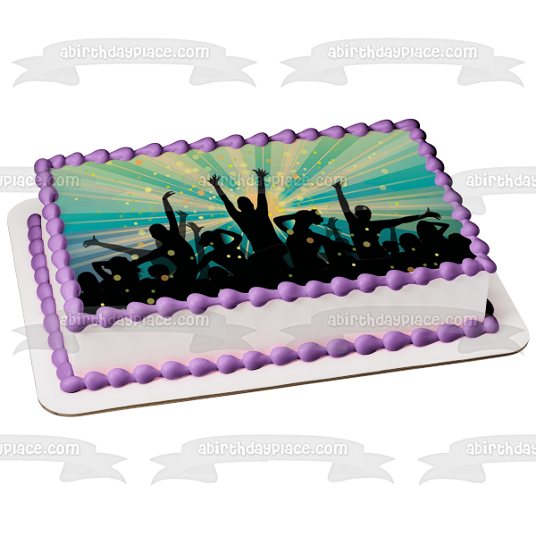 Dance Celebration Party Rave Club Edible Cake Topper Image ABPID00583