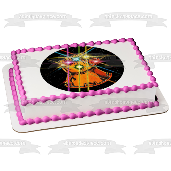 Infinity Gauntlet Edible Cake Topper Image ABPID00034