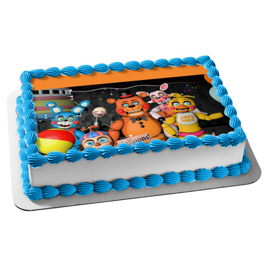 Imagen de decoración comestible para tarta de Bonnie y Chica de Five Nights at Freddy's ABPID00102 
