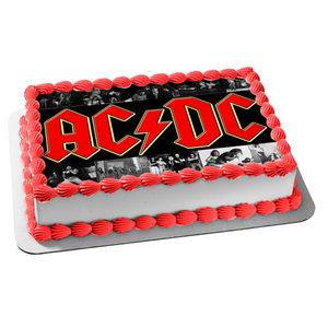 AC/DC Rock Band Stage Group Photos Guitar Live Performance Edible Cake Topper Image ABPID00126