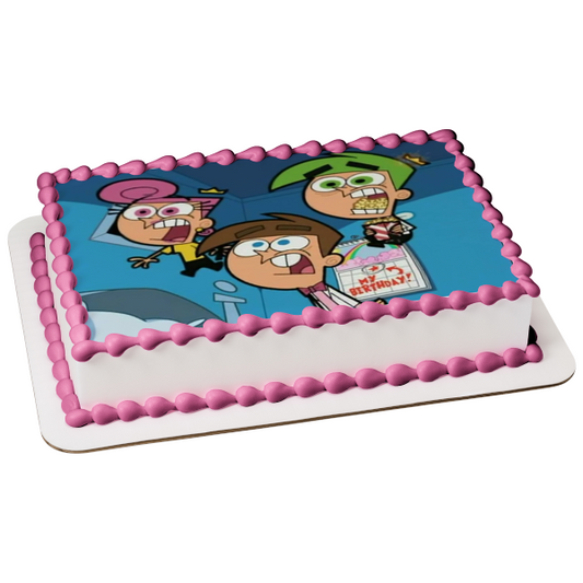 The Fairly Odd Parents Oddparents Wanda Cosmo Timmy Edible Cake Topper Image ABPID00149