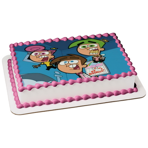 The Fairly Odd Parents Oddparents Wanda Cosmo Timmy Edible Cake Topper Image ABPID00149