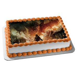 The Hobbit: The Battle of the Five Armies Smaug Dragon Edible Cake Topper Image ABPID00166