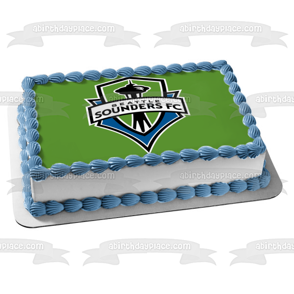 Seattle Sounders FC Soccer Club Edible Cake Topper Image ABPID00185