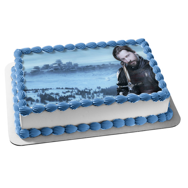 Game of Thrones Jaime Lannister Sword Castle Edible Cake Topper Image ABPID00260