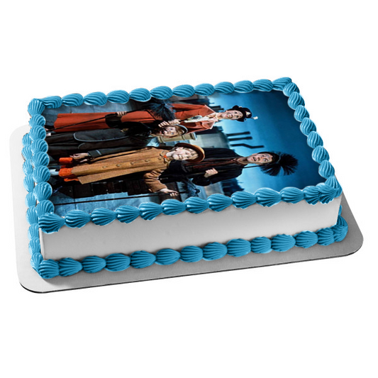 Mary Poppins Bert Chimney Sweeper Jane Banks Michael Banks Edible Cake Topper Image ABPID00303
