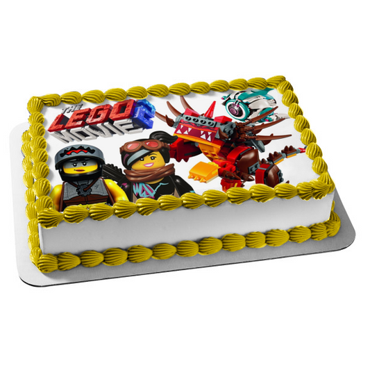 The LEGO Movie 2 Wyldstyle and General Sweet Mayhem Edible Cake Topper Image ABPID00343
