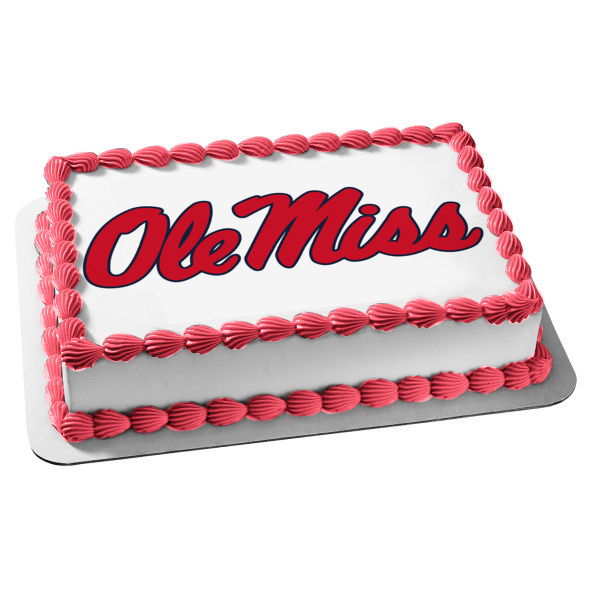 University of Mississippi Rebels Ole Miss Edible Cake Topper Image ABPID00423